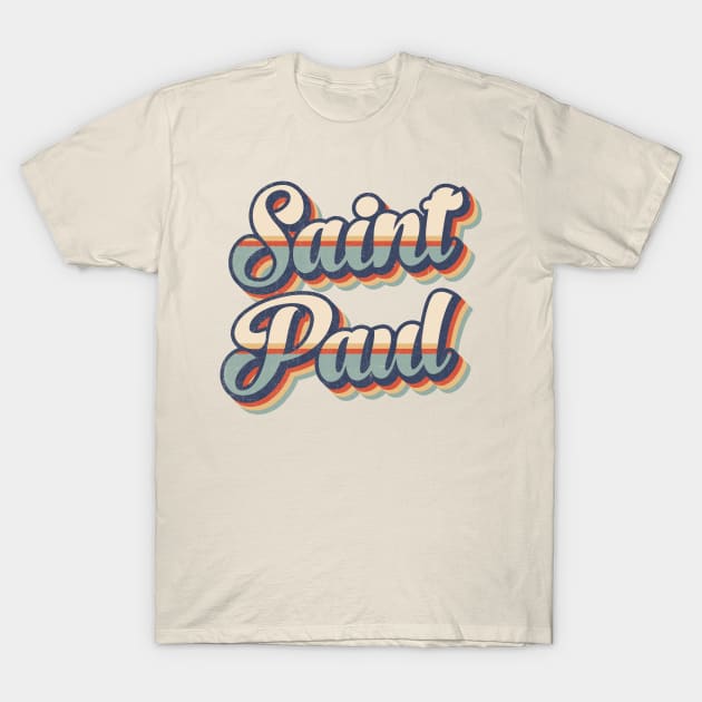 Saint Paul // Retro Vintage Style T-Shirt by Stacy Peters Art